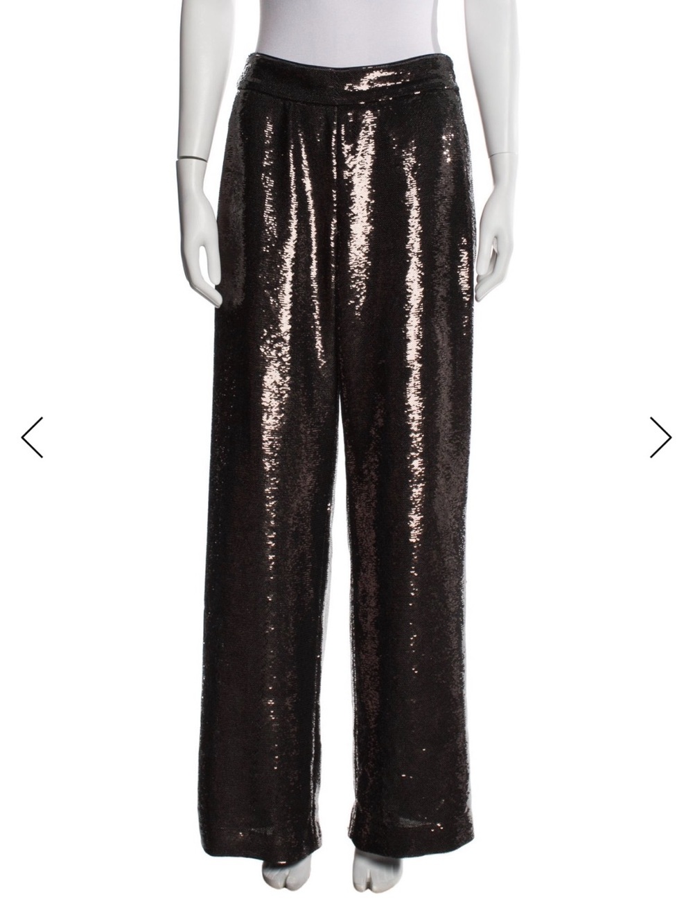 Golden Goose Metallic Sequin Wide-Leg Pants in Black